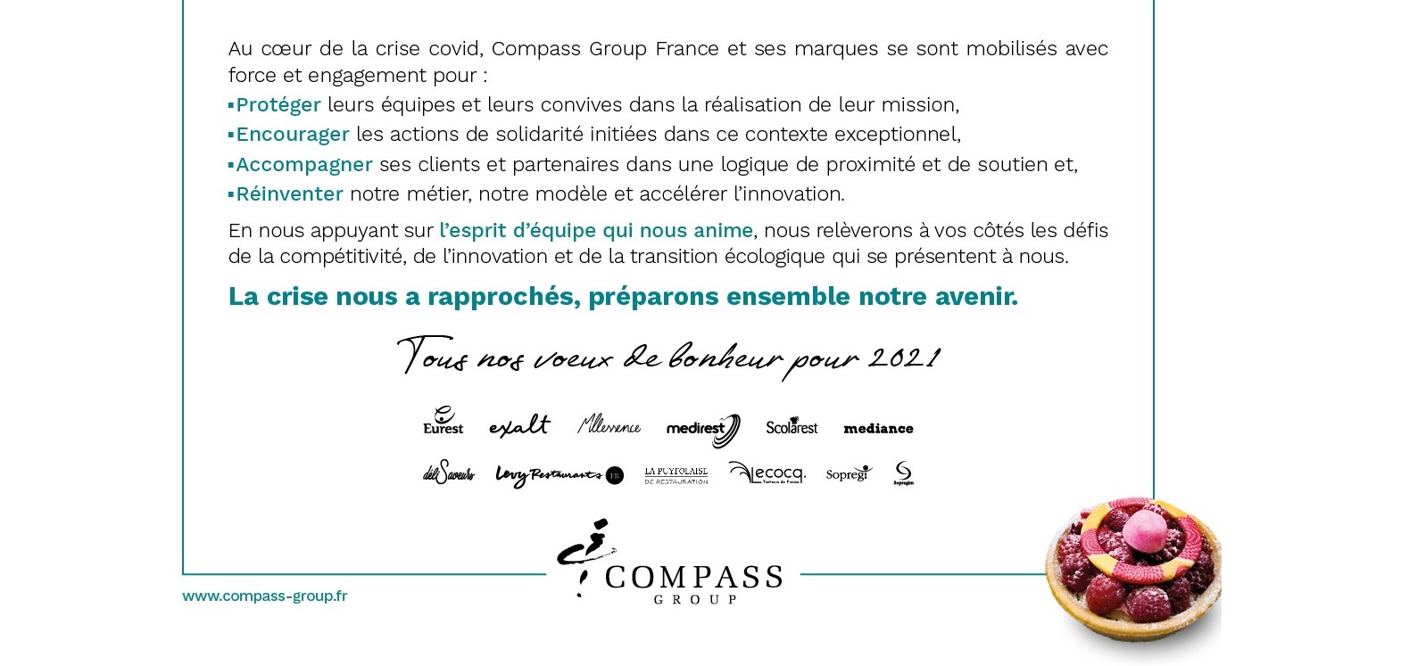Voeux Compass Group France 2021